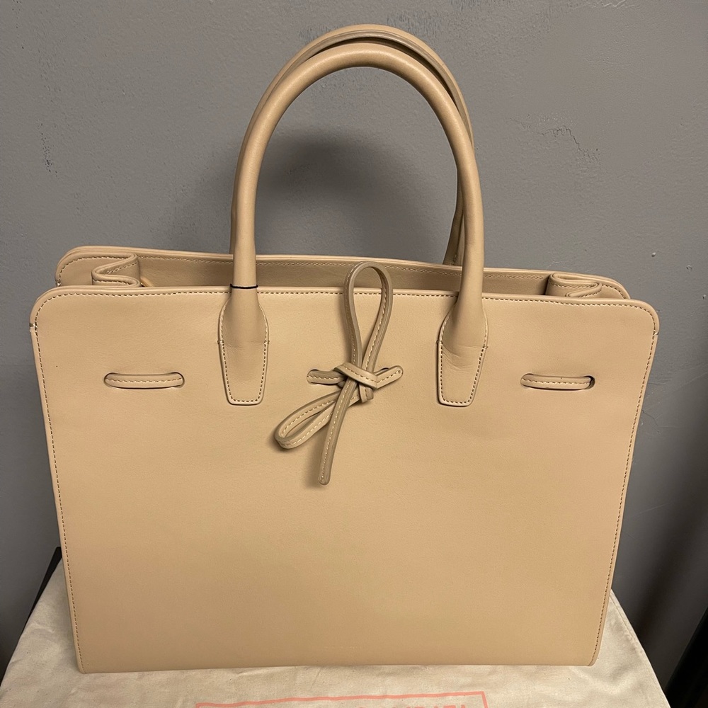 Mansur Gavriel previously owned taupe leather bag in mint condition